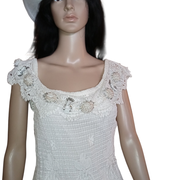 Boston Proper White Lace Maxi Dress - Picture 2 of 6